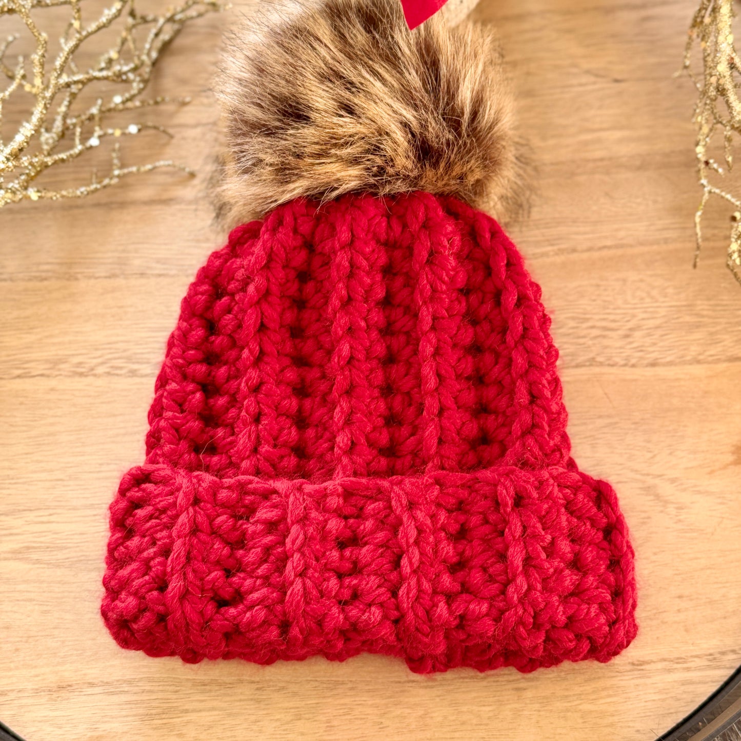 Super Bulky Beanie w/ Pom Pom.