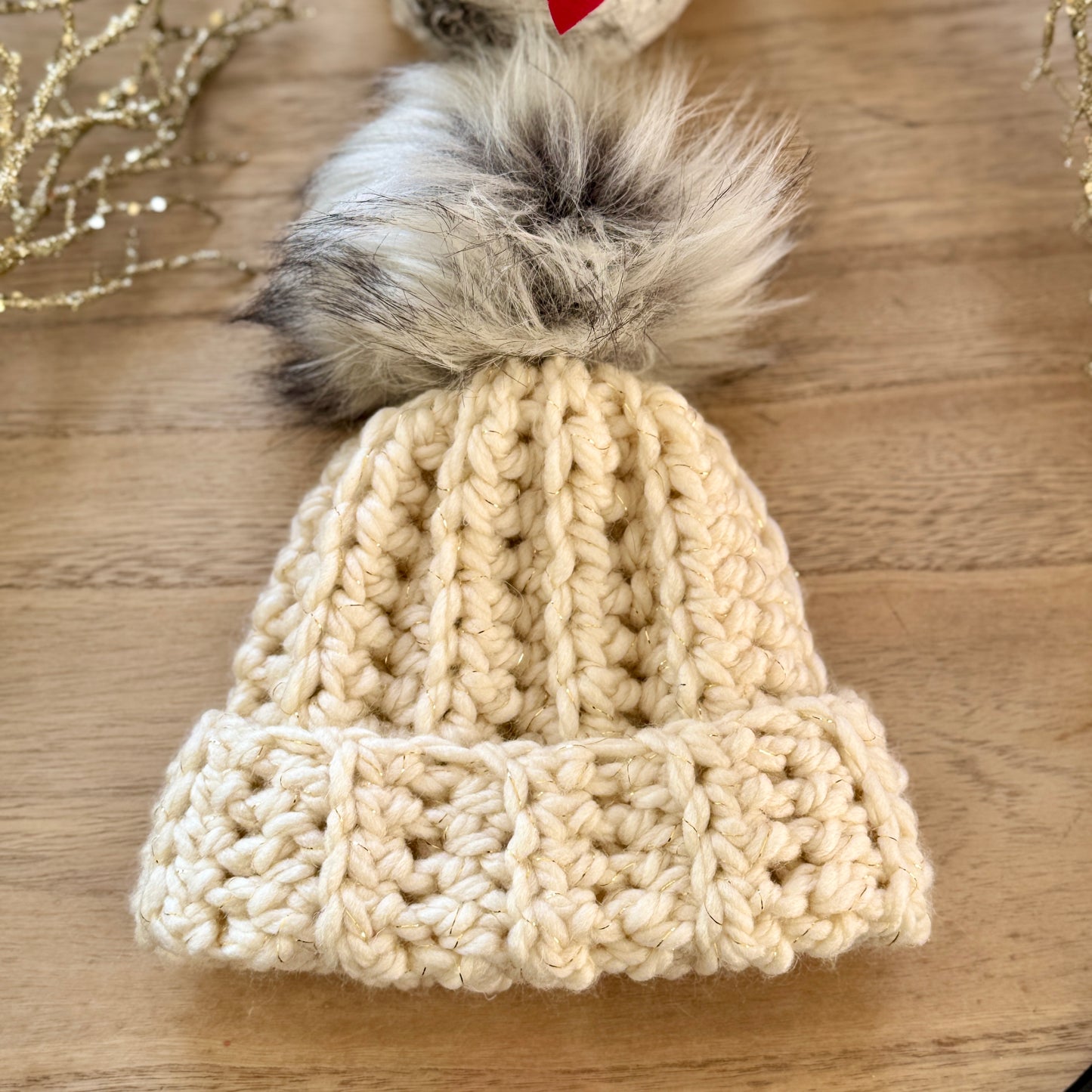 Super Bulky Beanie w/ Pom Pom.