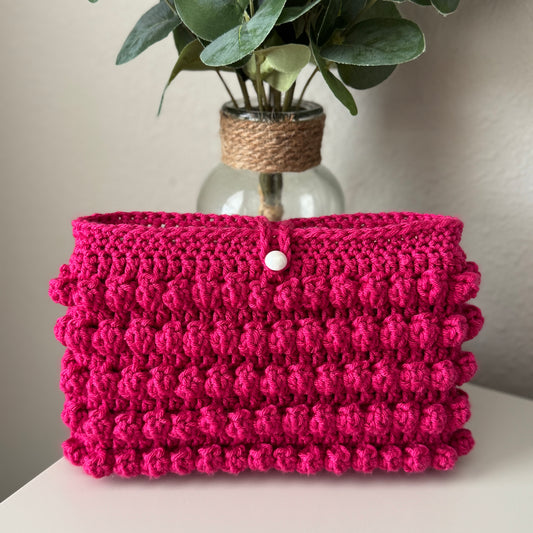 Hot Pink Popcorn Book Sleeve.