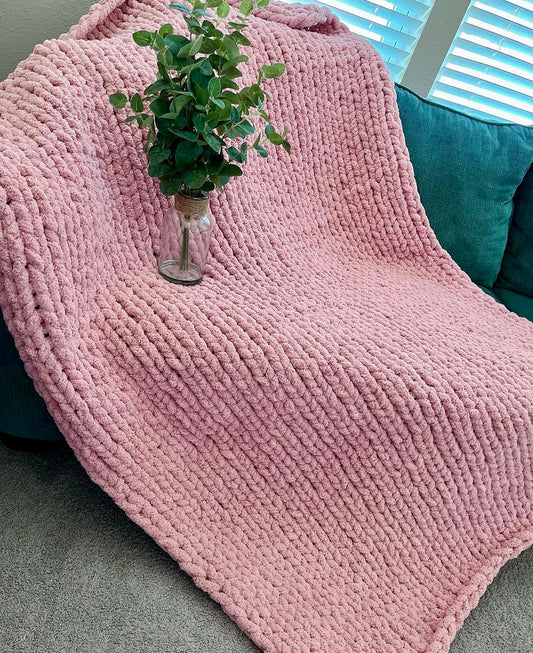 Bridesmaid Dress Chunky Knit Blanket.