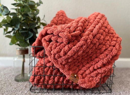 Spiced Chunky Knit Blanket.