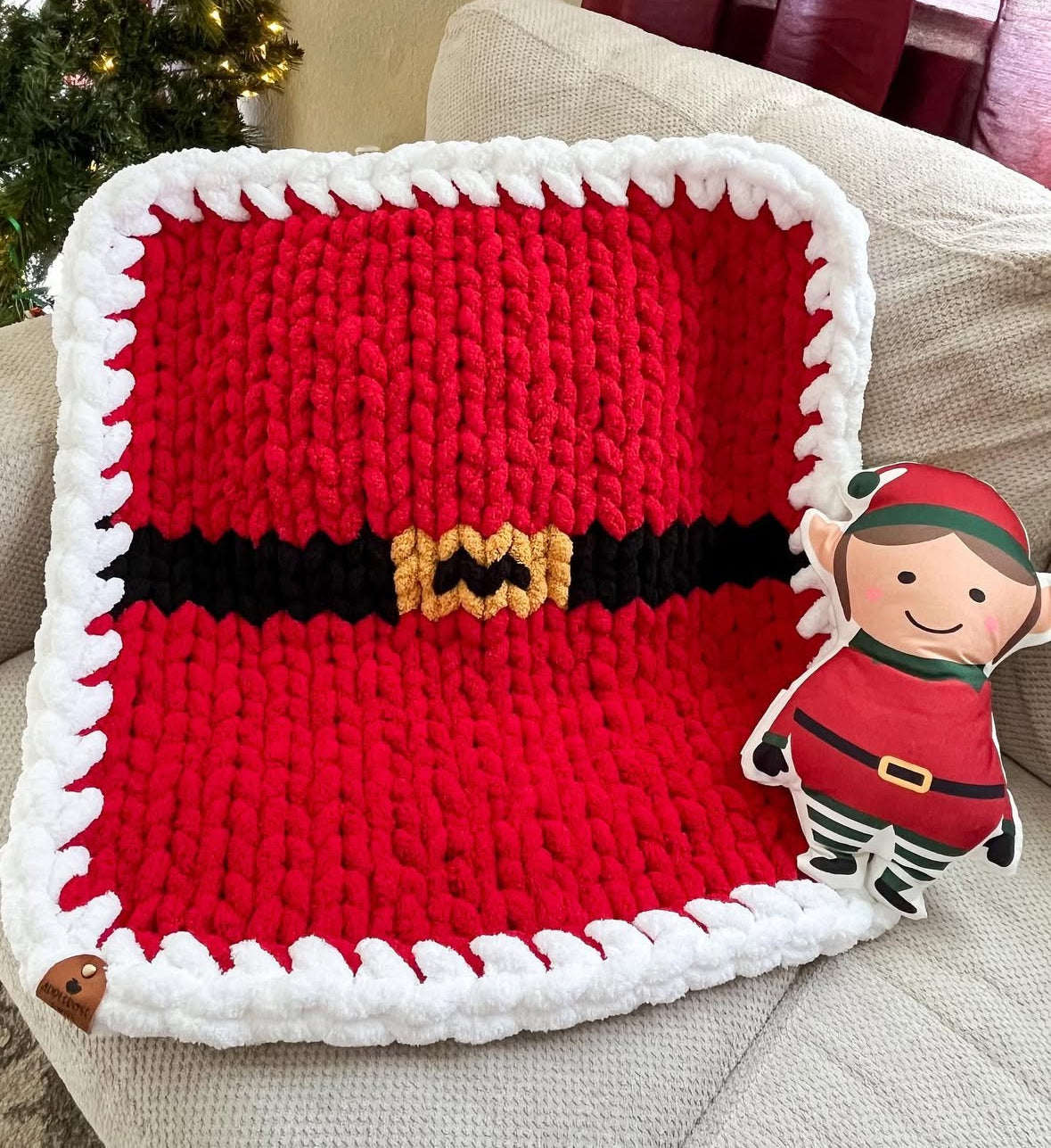 Santa Baby Chunky Knit Blanket.