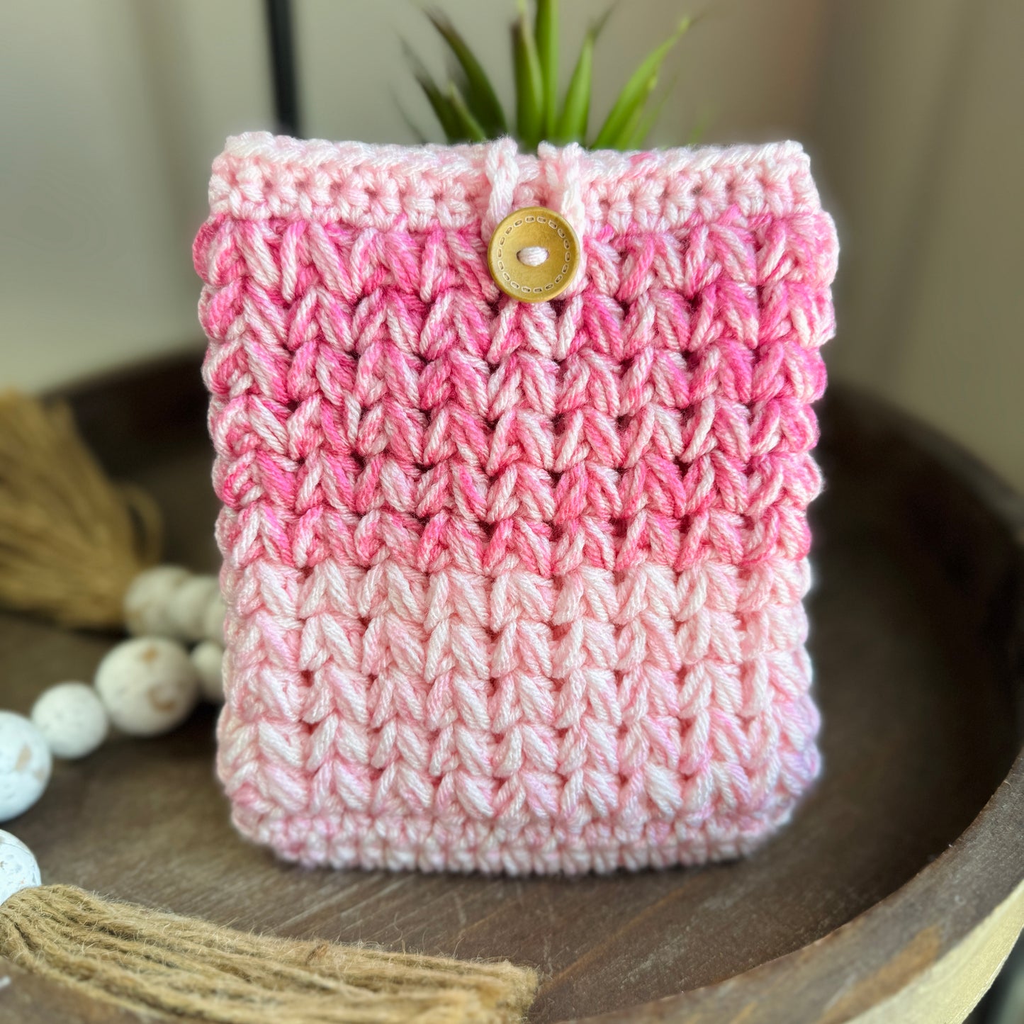 Pink Stripe Kindle Sleeve.