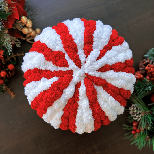 Red Peppermint Pillow.