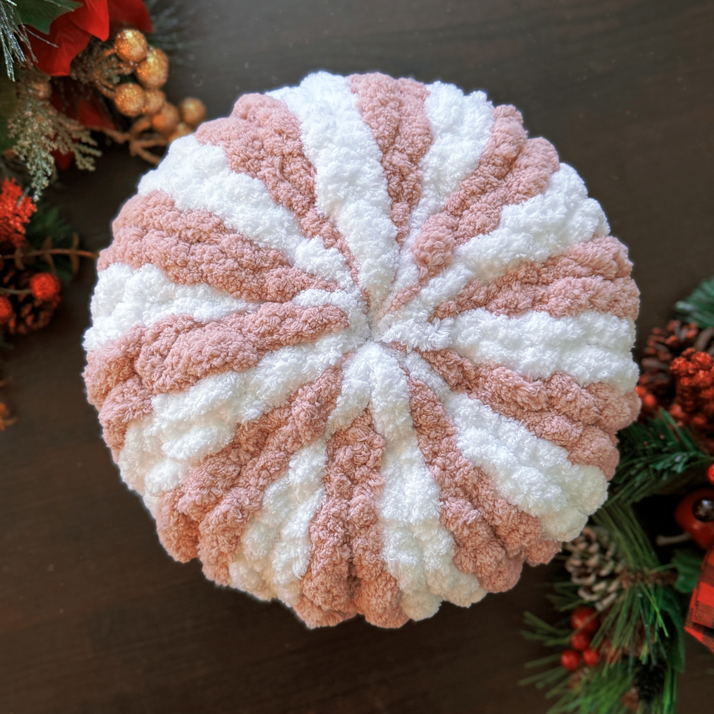 Pink Peppermint Pillow.